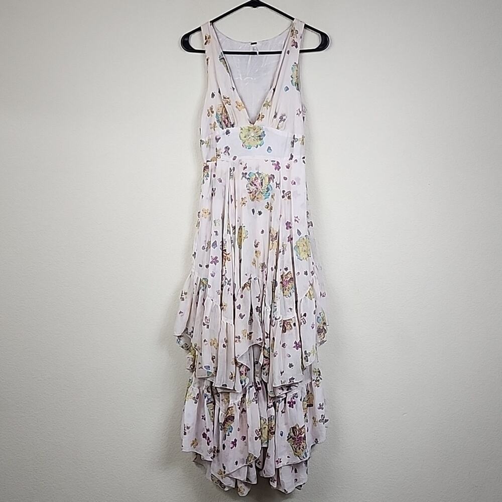 Free People Size 2 Ruffle Tiered Floral Boho Dress - Picture 3 of 9